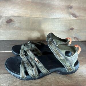 teva tirra womens size 8 shoes green slingback athletic hiking sandals